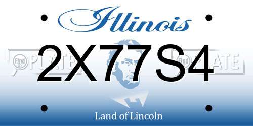 2X77S4 Illinois License Plate
