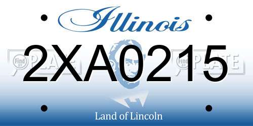 2XA0215 Illinois License Plate