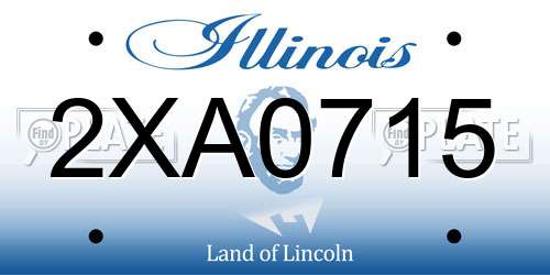 2XA0715 Illinois License Plate