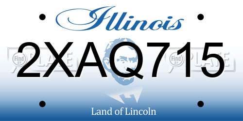 2XAQ715 Illinois License Plate