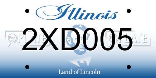 2XD005 Illinois License Plate