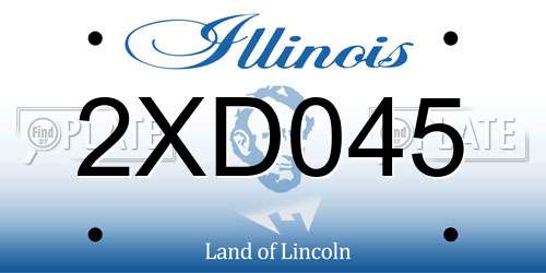 2XD045 Illinois License Plate