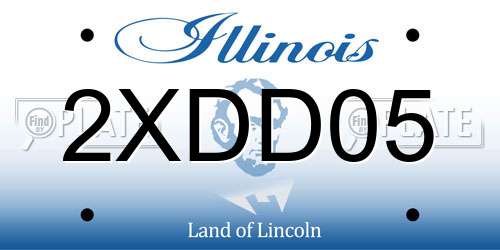2XDD05 Illinois License Plate