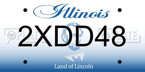 2XDD48 Illinois License Plate
