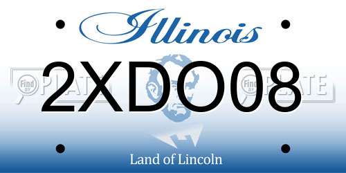 2XDO08 Illinois License Plate