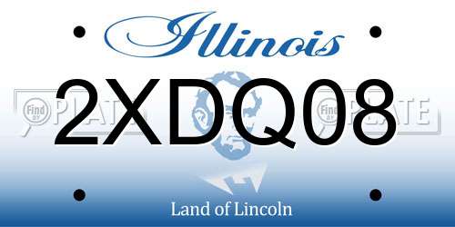2XDQ08 Illinois License Plate