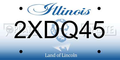 2XDQ45 Illinois License Plate