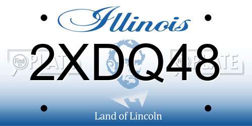 2XDQ48 Illinois License Plate