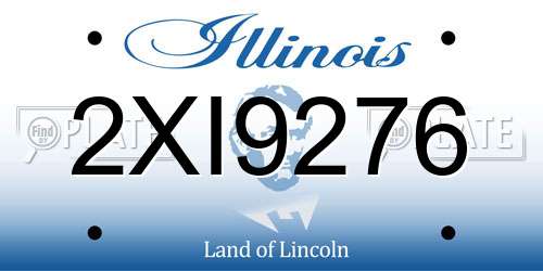 2XI9276 Illinois License Plate