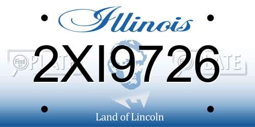 2XI9726 Illinois License Plate