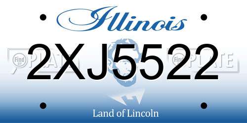 2XJ5522 Illinois License Plate