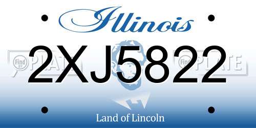 2XJ5822 Illinois License Plate