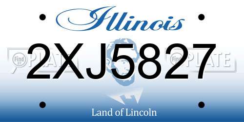 2XJ5827 Illinois License Plate