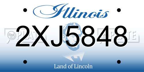 2XJ5848 Illinois License Plate