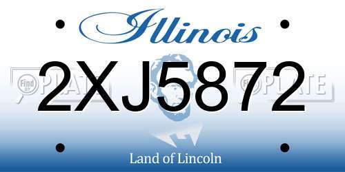 2XJ5872 Illinois License Plate