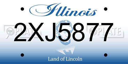 2XJ5877 Illinois License Plate