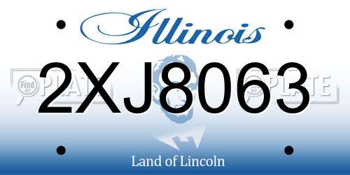 2XJ8063 Illinois License Plate