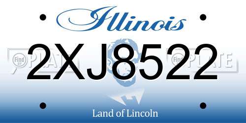 2XJ8522 Illinois License Plate