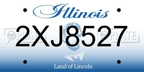 2XJ8527 Illinois License Plate