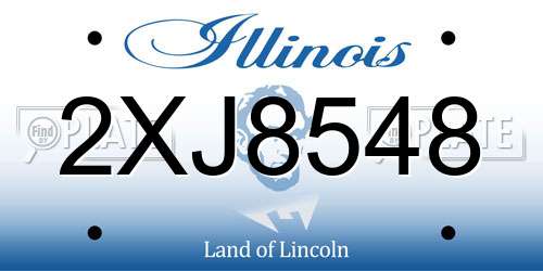 2XJ8548 Illinois License Plate