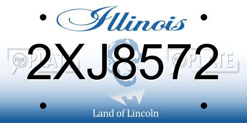 2XJ8572 Illinois License Plate