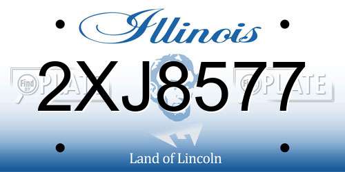 2XJ8577 Illinois License Plate