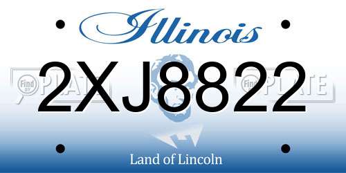 2XJ8822 Illinois License Plate