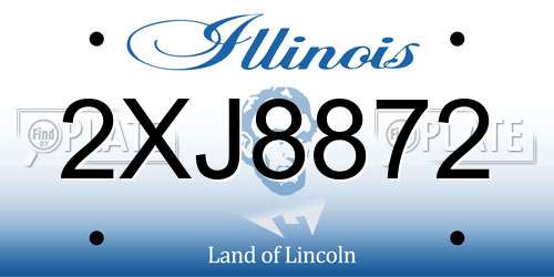 2XJ8872 Illinois License Plate