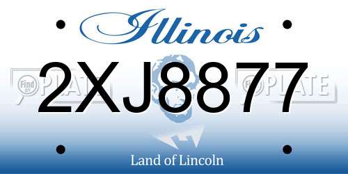 2XJ8877 Illinois License Plate