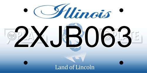 2XJB063 Illinois License Plate