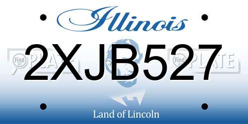2XJB527 Illinois License Plate
