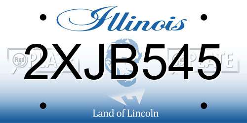 2XJB545 Illinois License Plate
