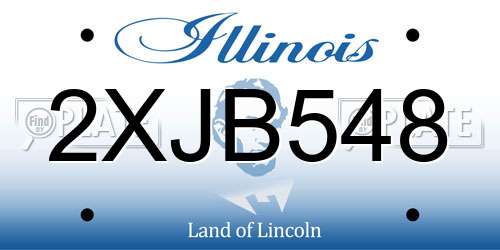 2XJB548 Illinois License Plate