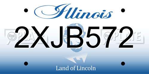 2XJB572 Illinois License Plate