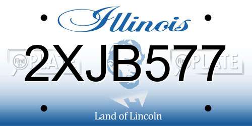 2XJB577 Illinois License Plate