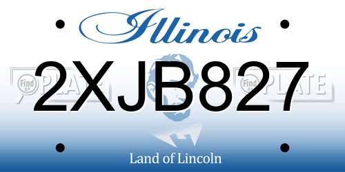 2XJB827 Illinois License Plate