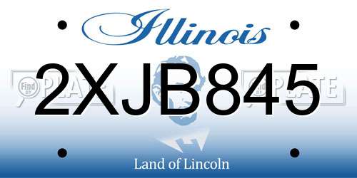 2XJB845 Illinois License Plate