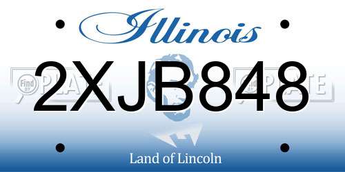 2XJB848 Illinois License Plate