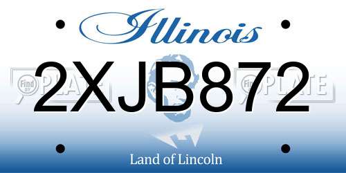 2XJB872 Illinois License Plate