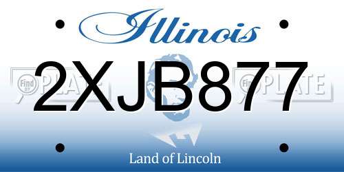 2XJB877 Illinois License Plate