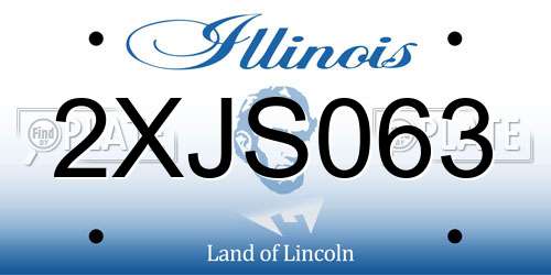 2XJS063 Illinois License Plate