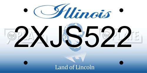 2XJS522 Illinois License Plate