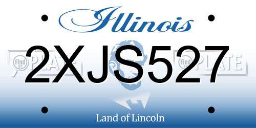 2XJS527 Illinois License Plate