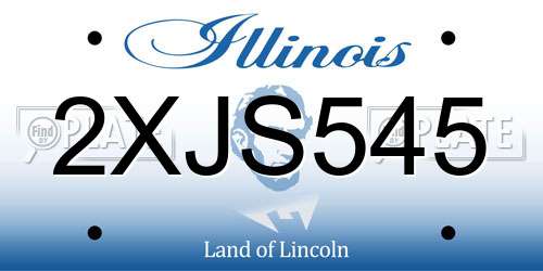 2XJS545 Illinois License Plate