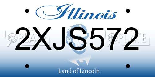 2XJS572 Illinois License Plate
