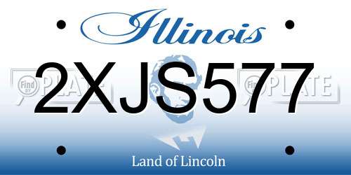 2XJS577 Illinois License Plate