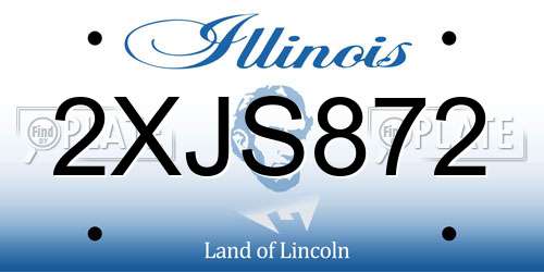 2XJS872 Illinois License Plate