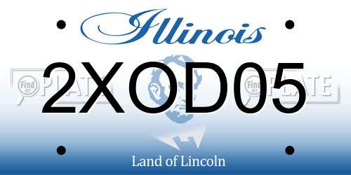 2XOD05 Illinois License Plate