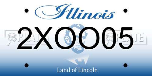 2XOO05 Illinois License Plate