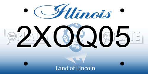 2XOQ05 Illinois License Plate